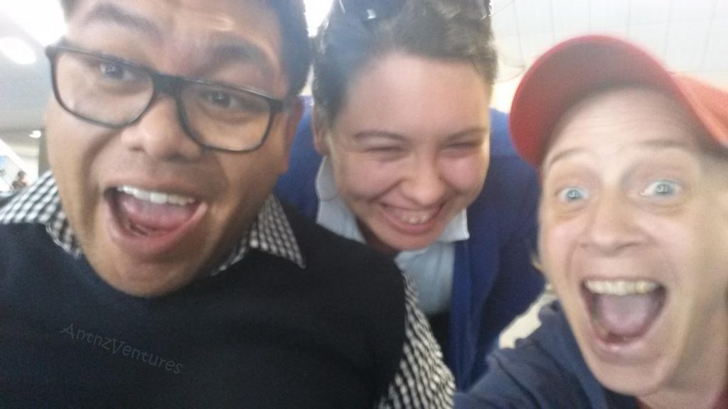 Jade Farrar (Co-Design, NEGL) Hannah and myself. A bit of a random meeting in airport!
